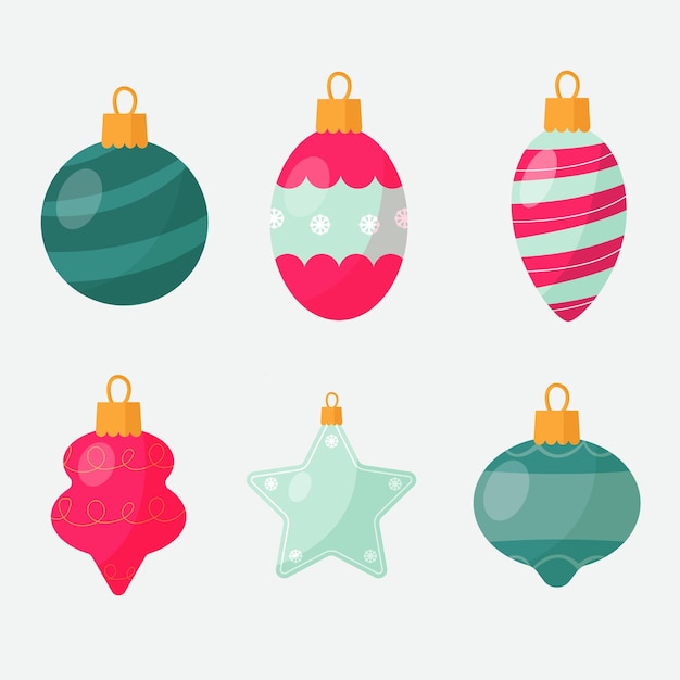 Set van kerstballen Vector illustratie