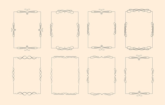 Vector set van klassieke kalligrafische sier decoratief frame