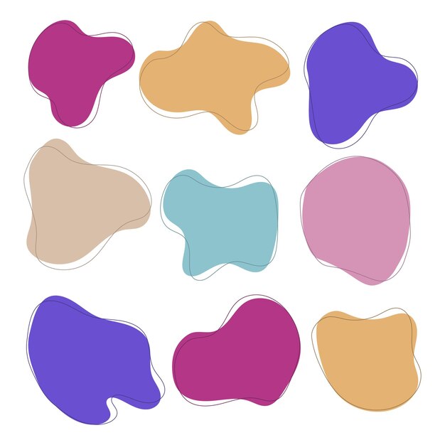 Set van kleurrijke abstracte vormen
