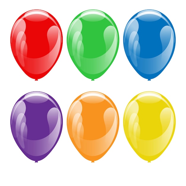 Set van kleurrijke ballonnen voor feestontwerp