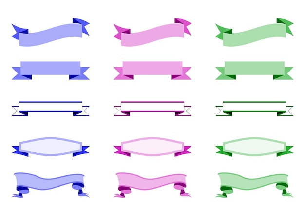 Set van kleurrijke linten geïsoleerde vector