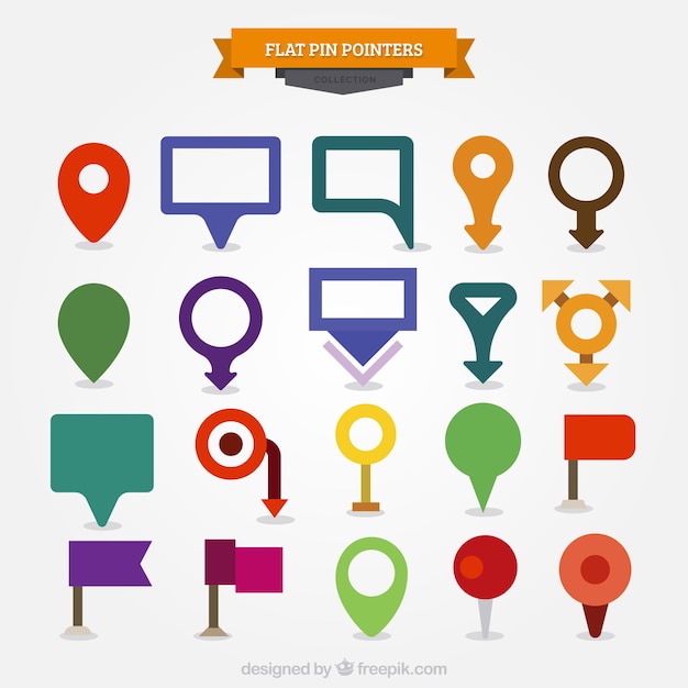 Set van kleurrijke markers in plat design