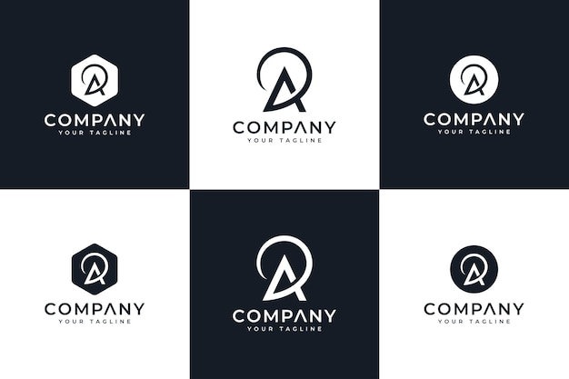 Set van letter ap logo creatief ontwerp voor alle toepassingen