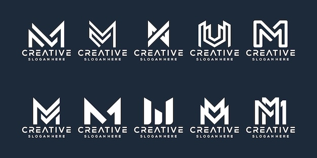 Set van letter een logo-ontwerp