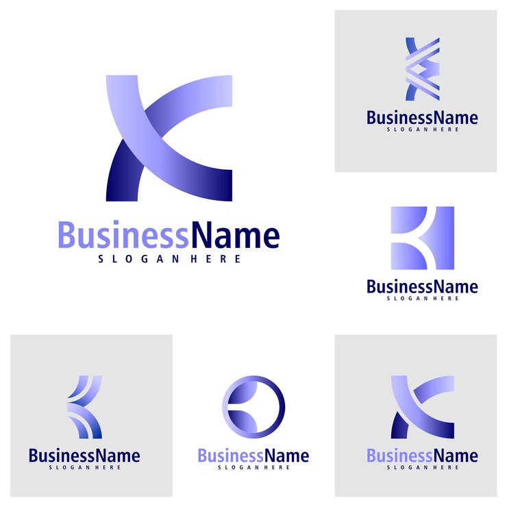 Set van Letter K logo ontwerp vector Creatieve Initial K logo concepten sjabloon