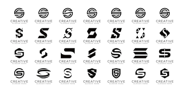 Vector set van letter s logo ontwerp sjabloon