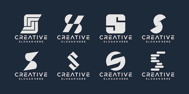 Set van letter s logo-ontwerp