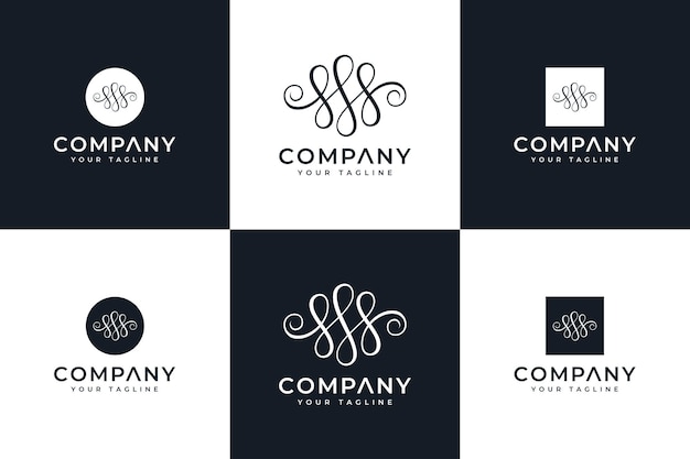 Set van letter s luxe logo creatief ontwerp voor alle toepassingen