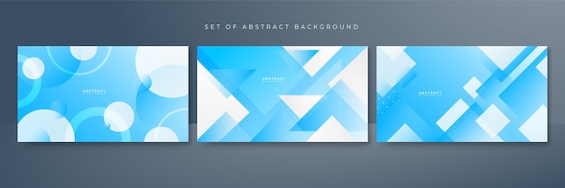 Set van lichtblauwe en witte abstracte achtergrond