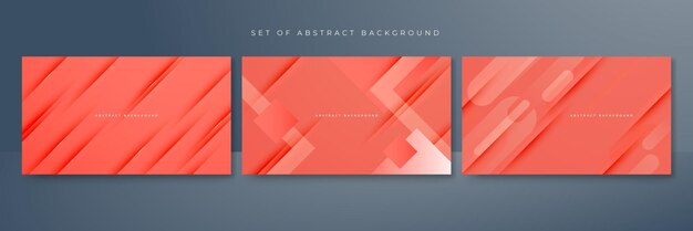 Vector set van lichtrode abstracte achtergrond