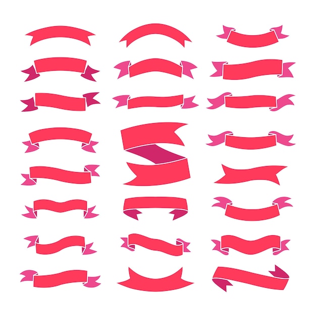 Set van linten banners vector illustratie