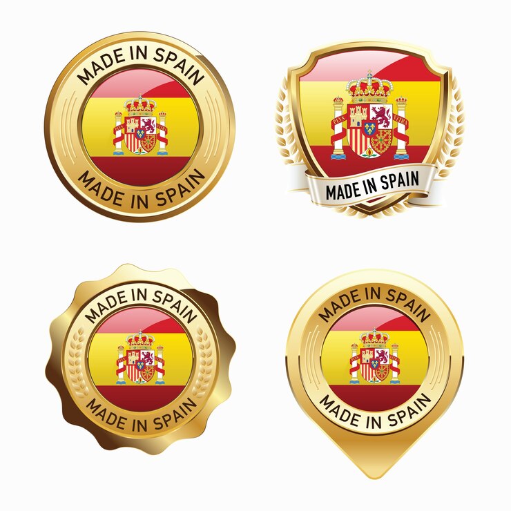 Set van Made in Spain-badges