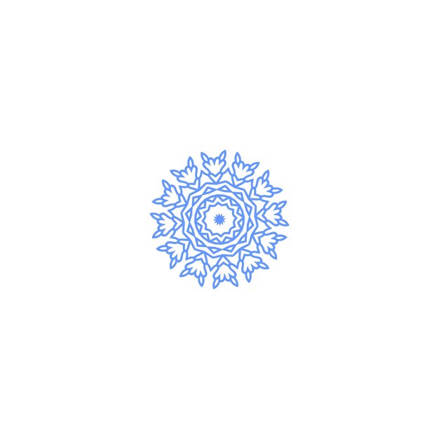 set van mandala vector elementen in blauw ontwerp