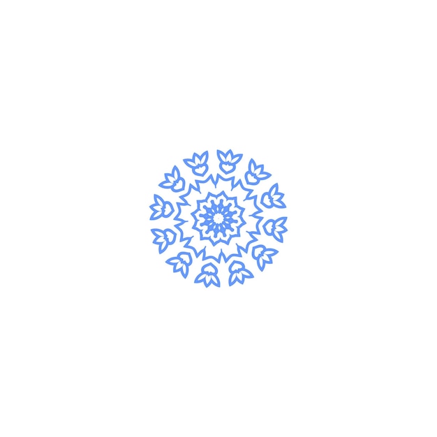 set van mandala vector elementen in blauw oostelijk