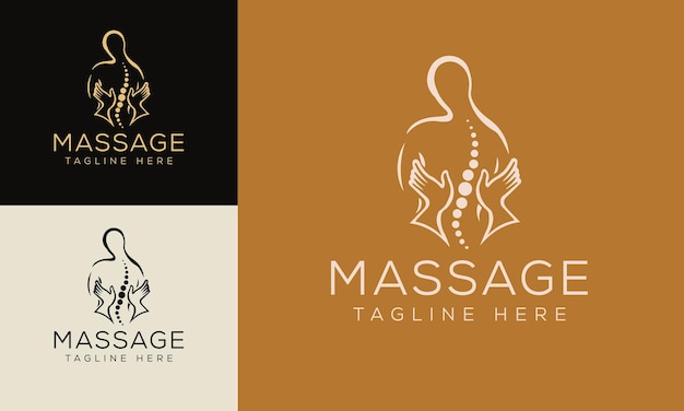 Set van massage gerelateerde vector iconen Bevat iconen als spa salon massagetherapeut