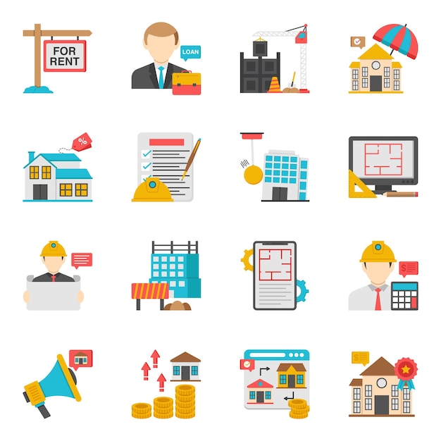 Set van Media Flat Iconen