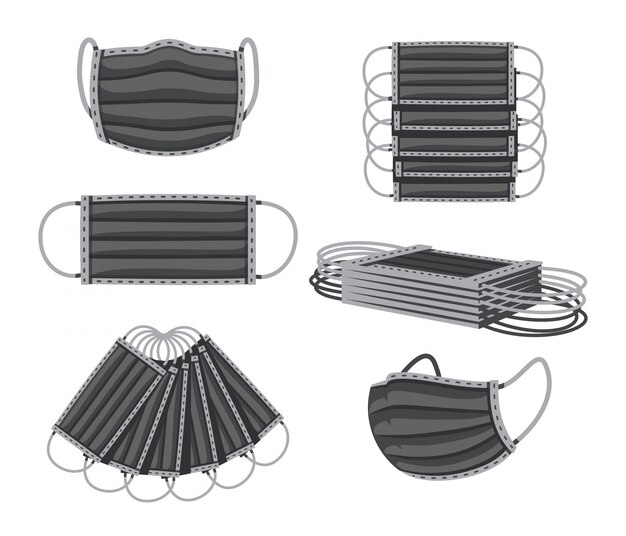 Vector set van medische maskers