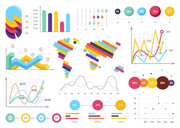 Set van meest nuttige infographic elementen