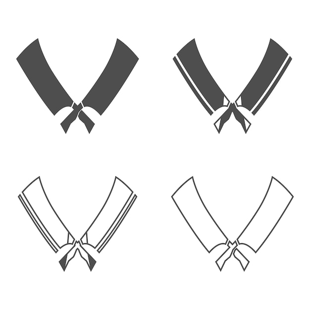 Set van messen iconen vector illustratie sjabloonontwerp