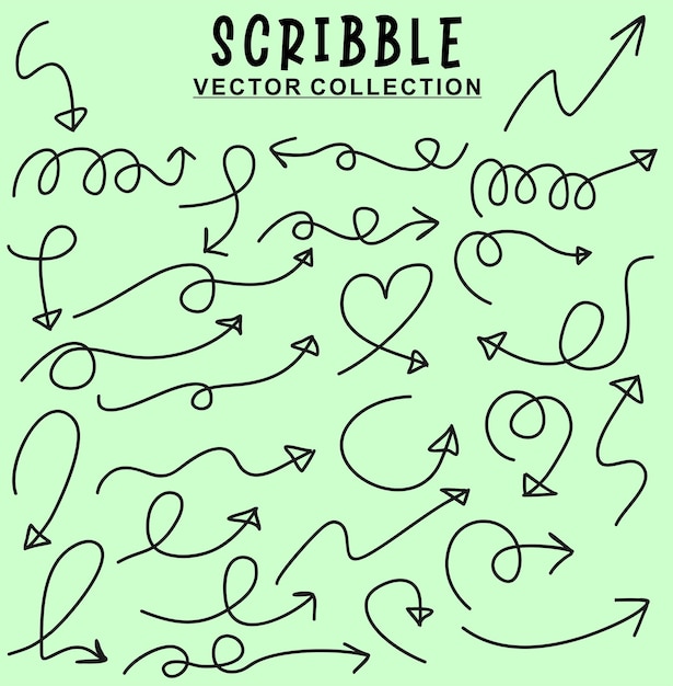 Set van met de hand getekende doodle abstracte scribble Vector ontwerp elementen
