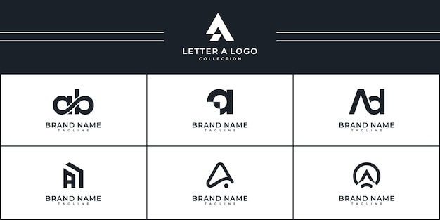Set van minimalistische letters Inspiratie voor het ontwerpen van een logo