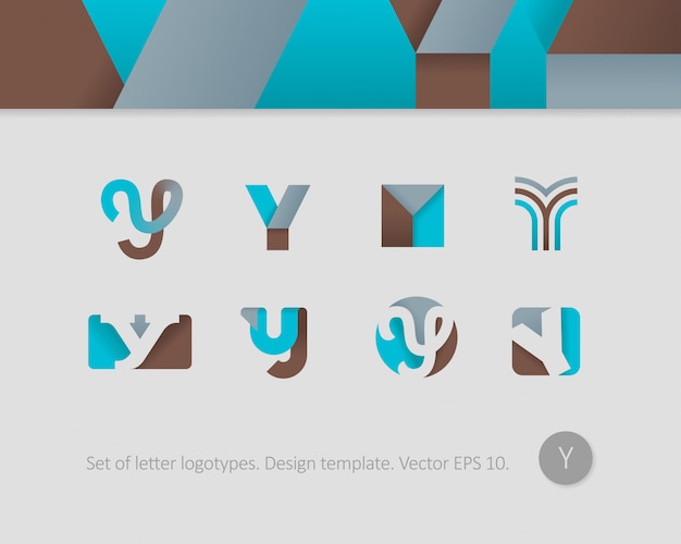 Set van moderne brieven logo's