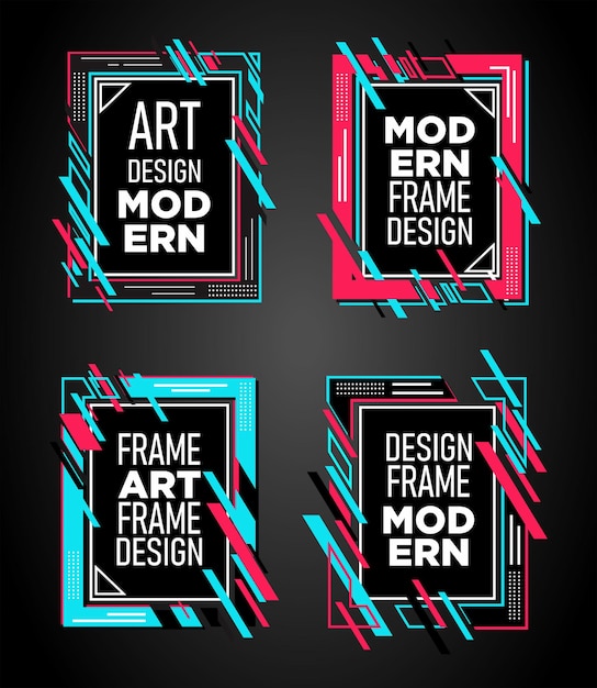 Vector set van moderne lijsten