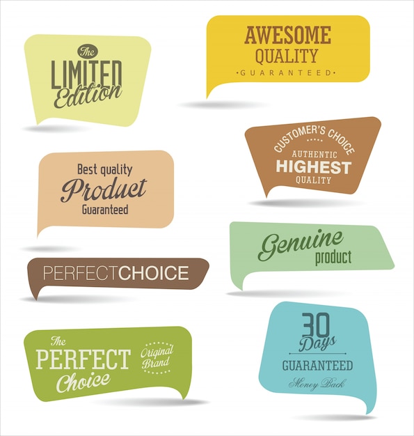 Vector set van moderne stickers en badges