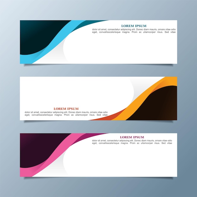 Vector set van moderne zakelijke banners, web cover design.