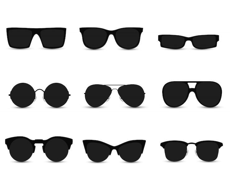 Vector set van modieuze zonnebrillen
