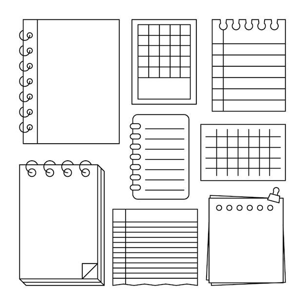 Set van notepapier vector