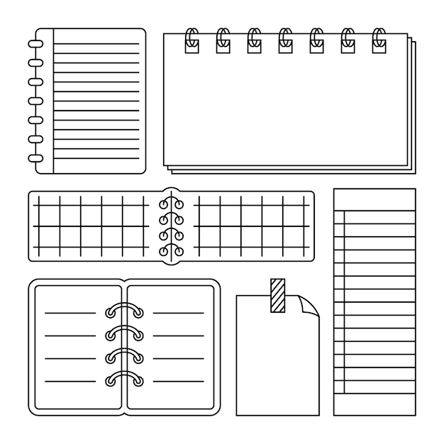 Vector set van notepapier vector