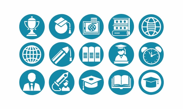 set van onderwijs vector icoon