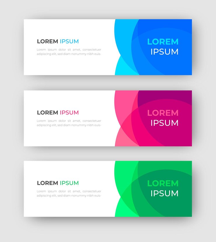 Set van ontwerp abstracte banner websjabloon