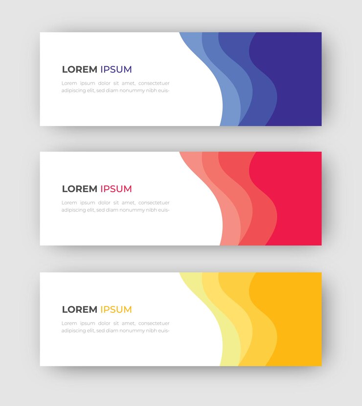 Set van ontwerp abstracte banner websjabloon