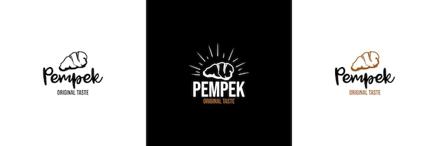 Vector set van palembang's pempek-logo-ontwerp voor uw bedrijf