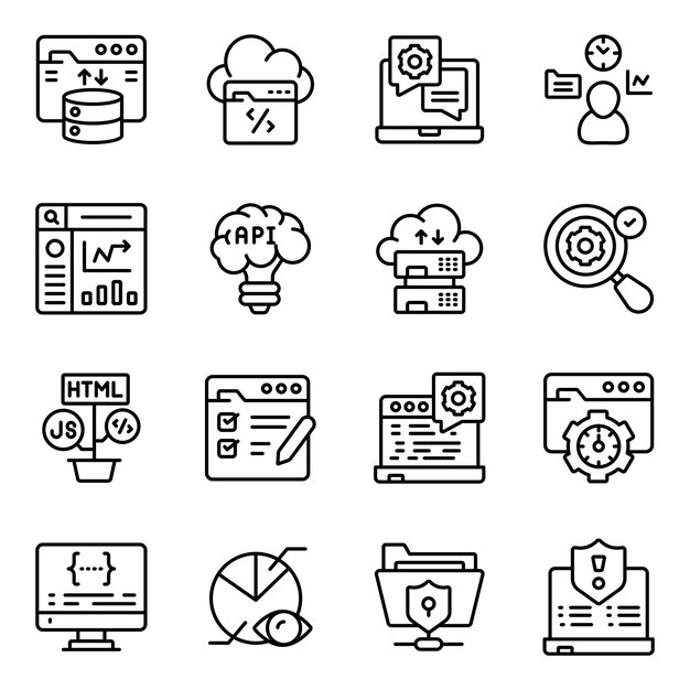 Set van platte isometrische reclame-iconen