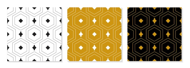 Vector set van platte ontwerp elegante patrooncollectie