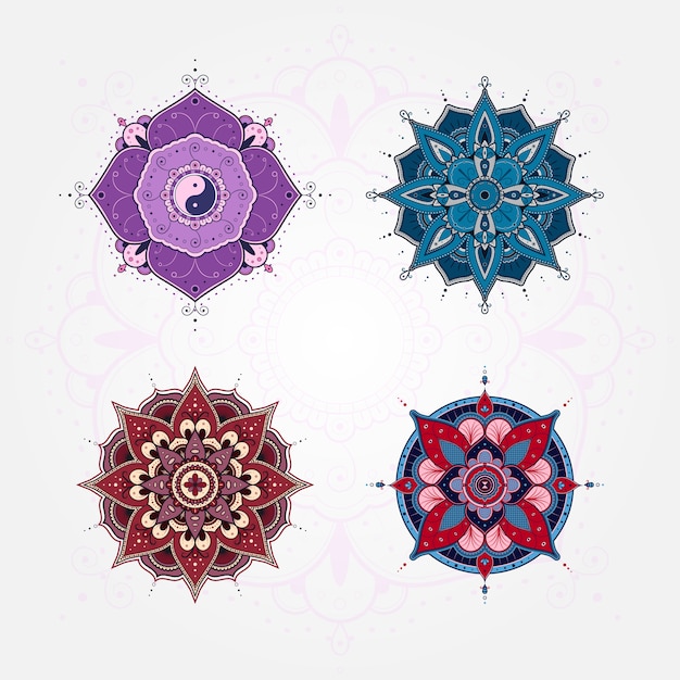 Vector set van prachtige mandala's