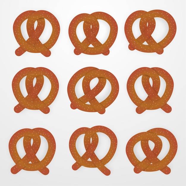 set van pretzels octoberfest cake sjabloon