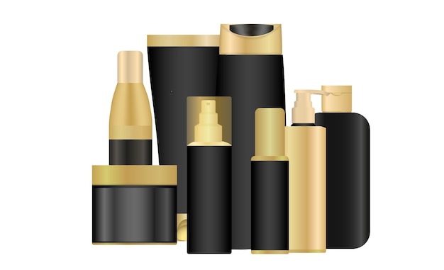 Set van realistisch pakket voor luxe cosmetisch product
