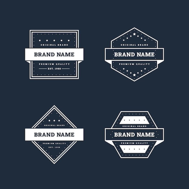 Vector set van retro vintage badge sjablonen