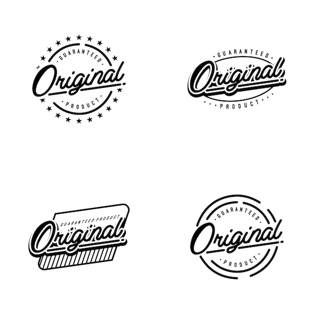 set van retro vintage badges en etiketten vector ontwerpsjabloon