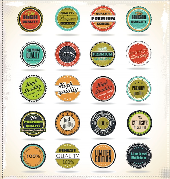 Vector set van retro vintage labels