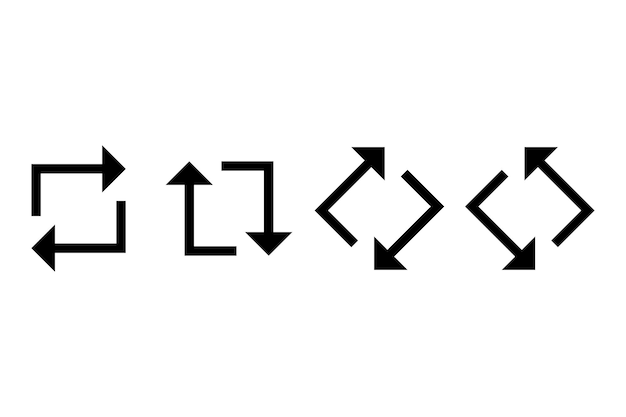 Set van richtingspijlen Navigatie-iconen verzameling Bewegingsindicatoren Processtroom