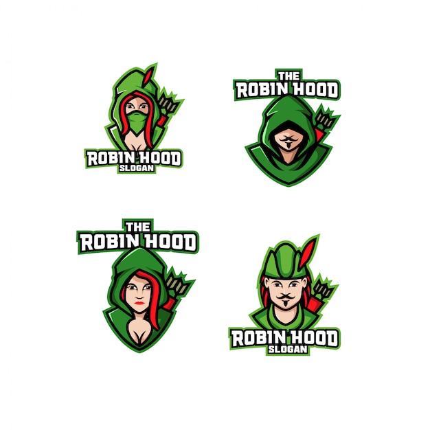 Set van robin hood archer logo