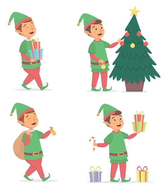 Vector set van schattige elfjes illustratie