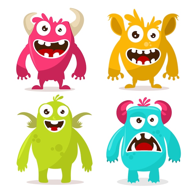 Vector set van schattige monsters karakter