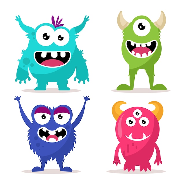 Vector set van schattige monsters karakter