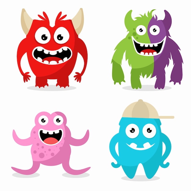 Set van schattige monsters karakter